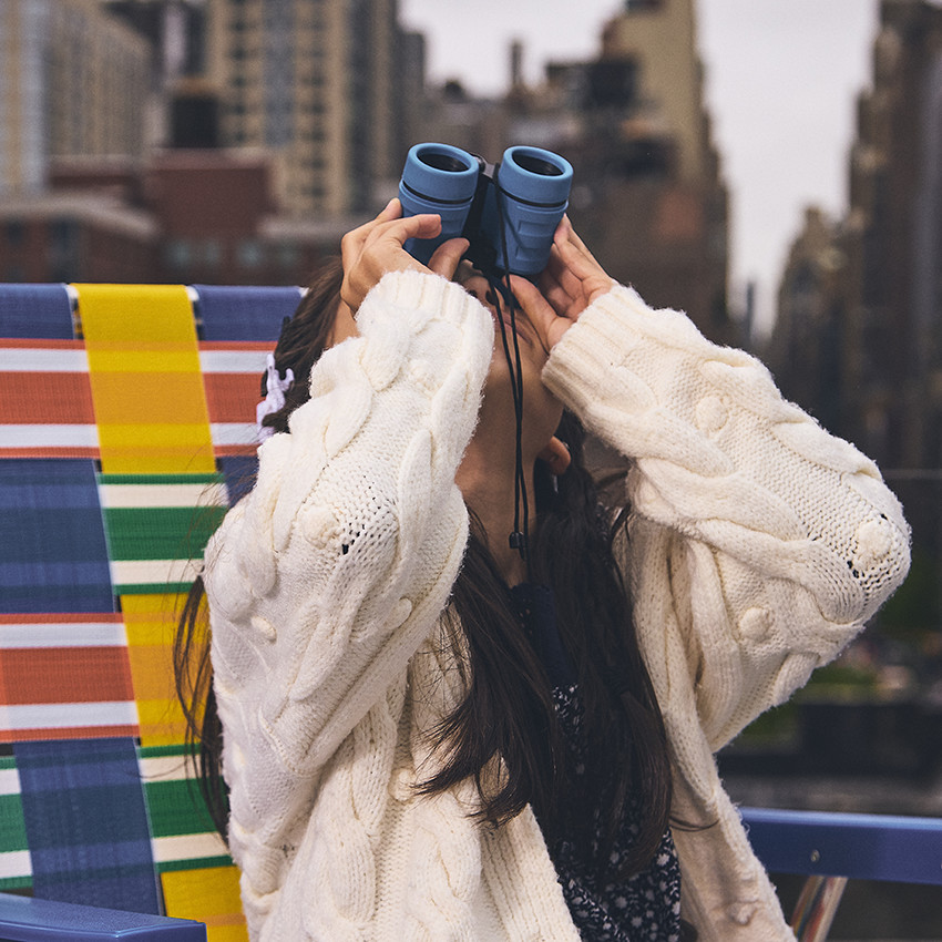 Gilet manches longues uni en tricot point de riz torsadé pour fille 