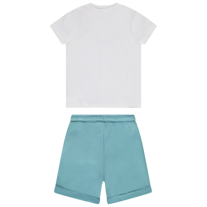 Set van 2 delen t-shirt + bermuda dinosaurussen voor baby jongen 