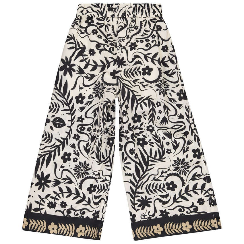 Pantalon large et fluide imprimé floral pour fille 