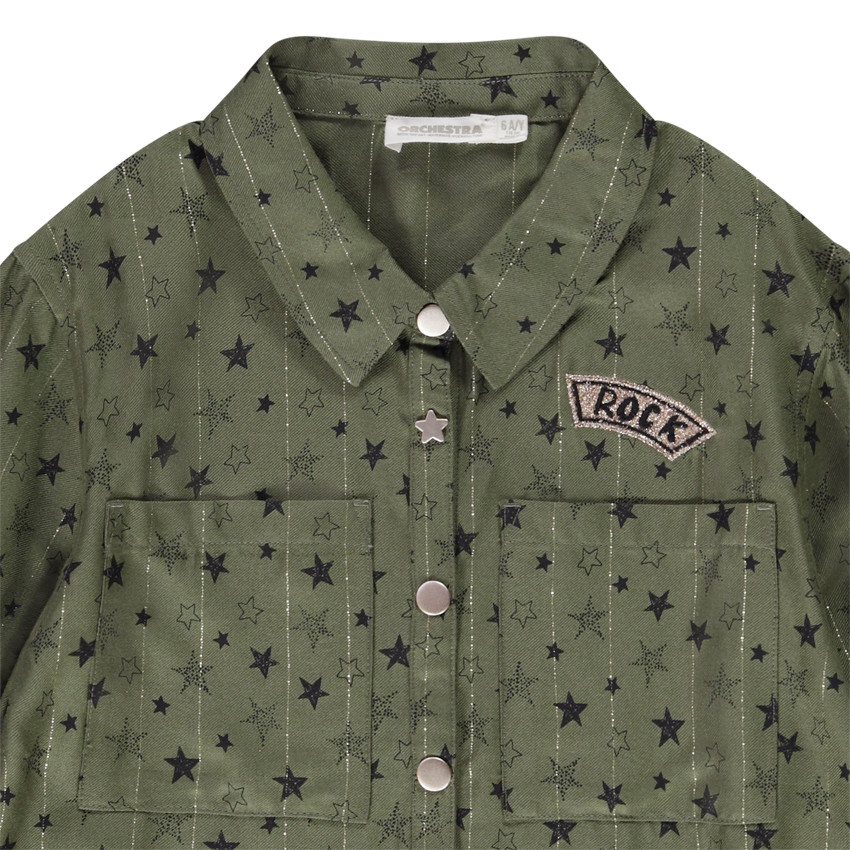 Chemise manches longues imprimé fantaisie pour fille 