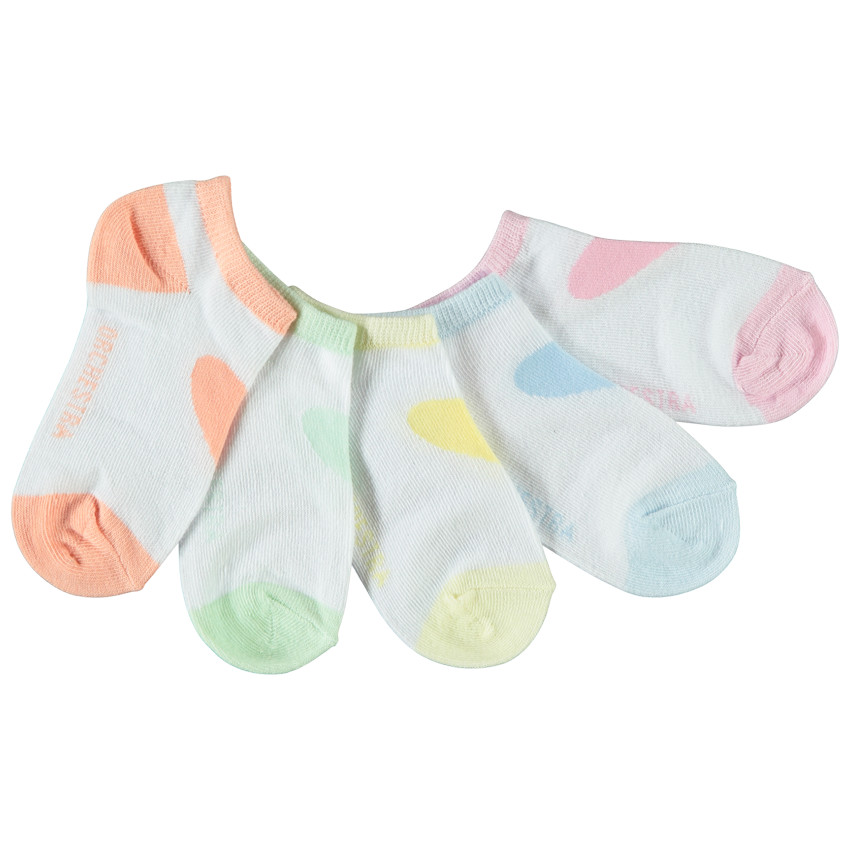 Set van 5 paren van korte pastel sokken voor meisjes 