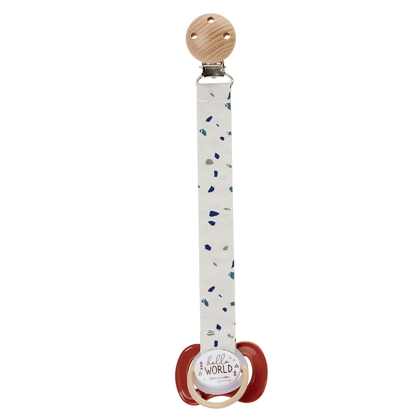 Fopspeenclip van hout Grafisch 