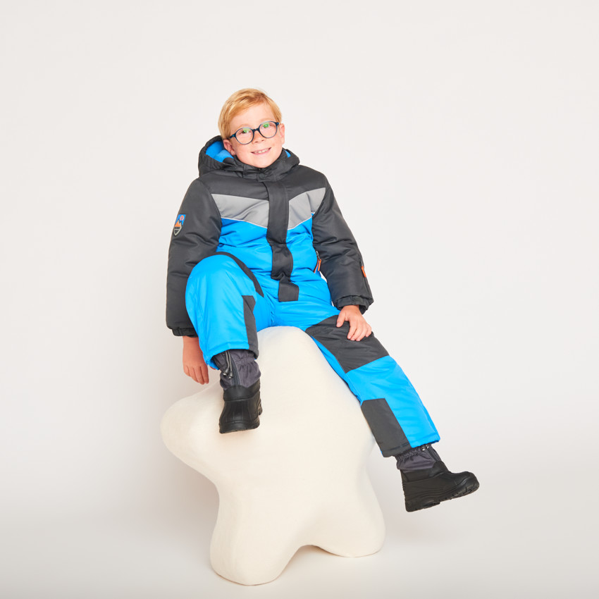 Pantalon de ski à bretelles amovibles fantaisies pour garçon  