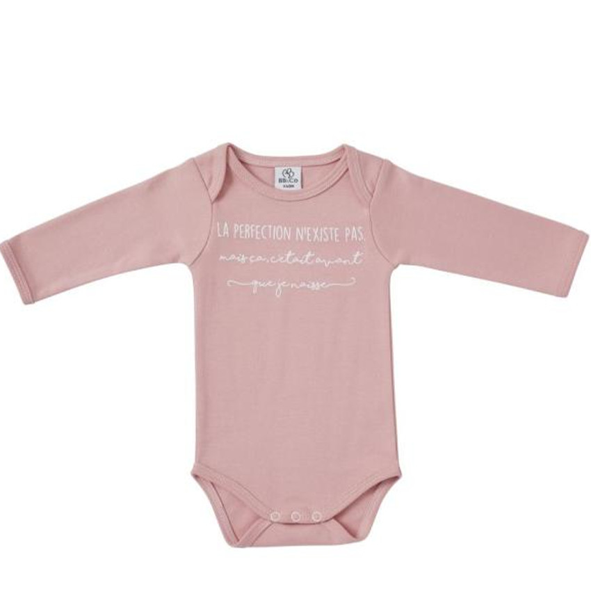 Body manches longues -'La perfection' -Rose -3m 