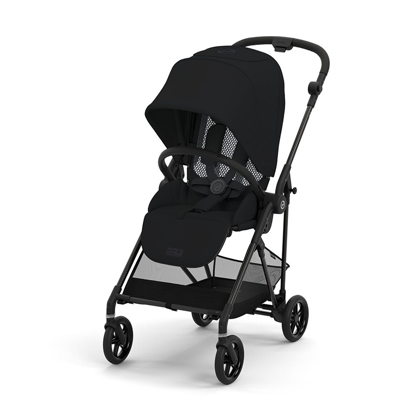 Poussette compacte ultralégère Melio 4 carbon/magic black 