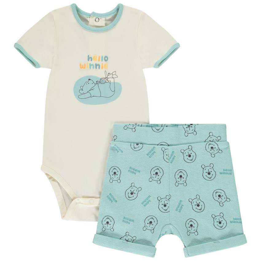 Korte 2-delige set met Winnie Disney body voor babyjongen 