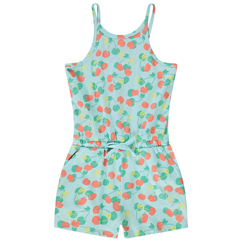Combishort in jersey met fantasieprint meisjes 