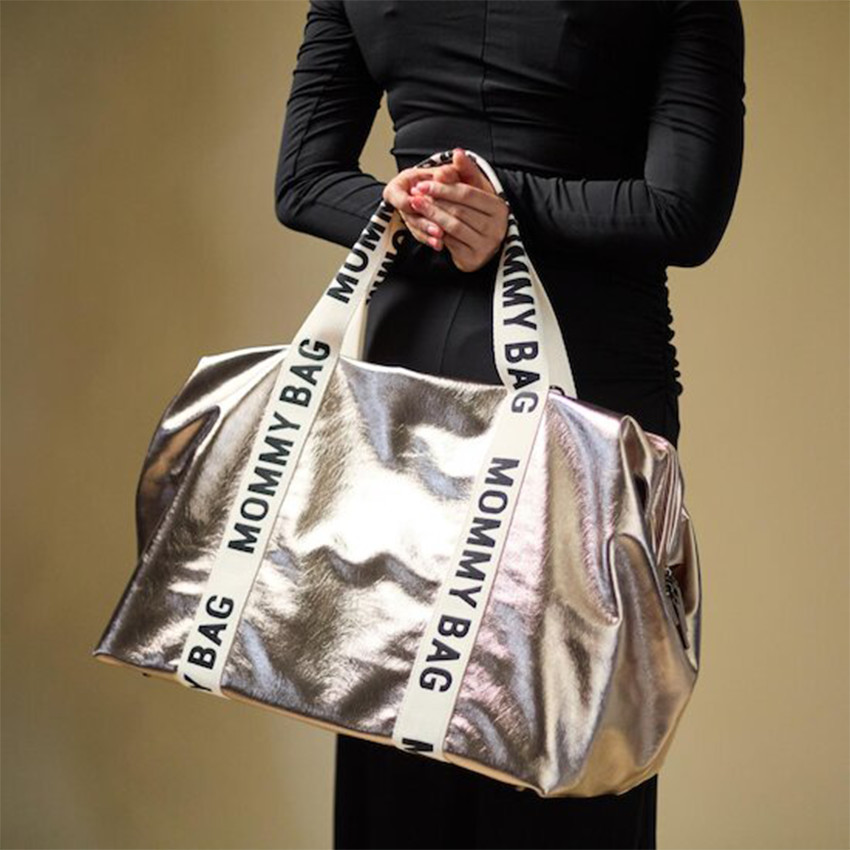 Luiertas Mommy Signature Pop Party Metaal Zilver 