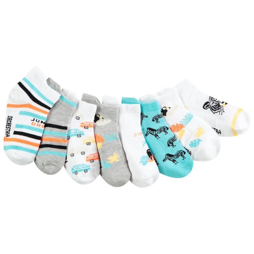Lot de 7 paires de chaussettes courtes fantaisie 