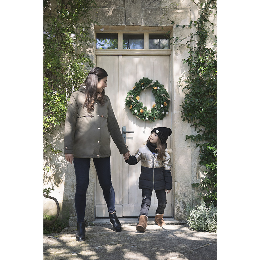 Parka de grossesse évolutive doublée sherpa 