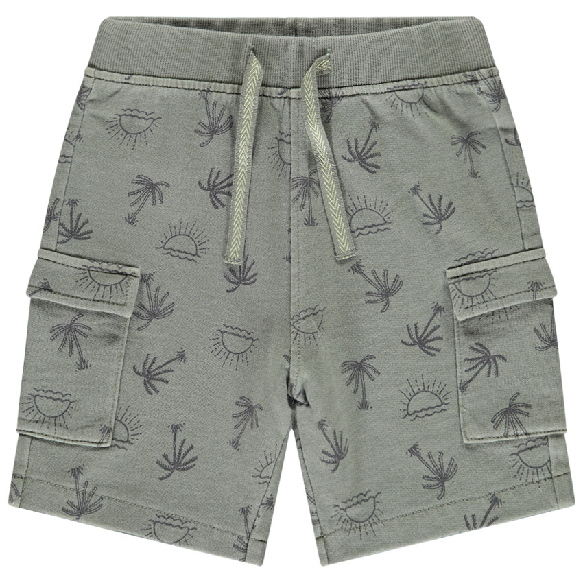 Bermuda style cargo imprimé palmier pour bébé garçon  