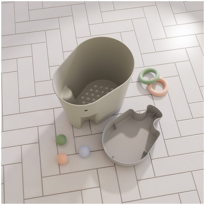 Box de rangement jouets de bain Ellie l'éléphant Taupe   