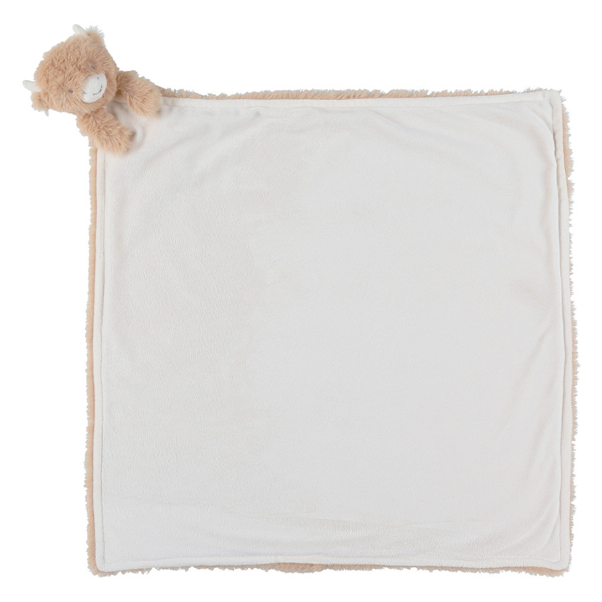 Ma première couverture 50x50 Vache Fluffy Beige 