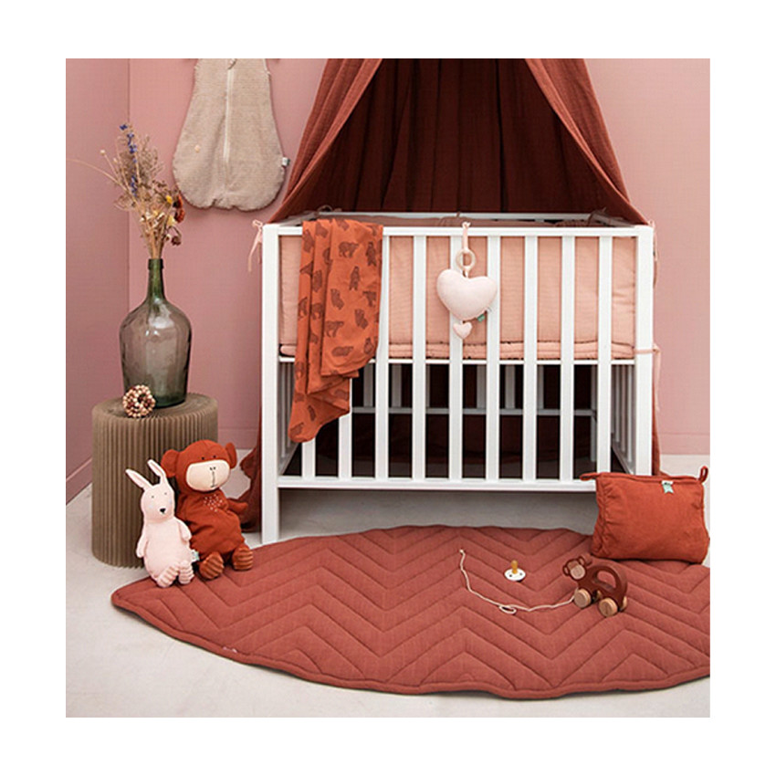 Tour de lit bébé en coton bio Bliss Rust Trixie - Dröm Design