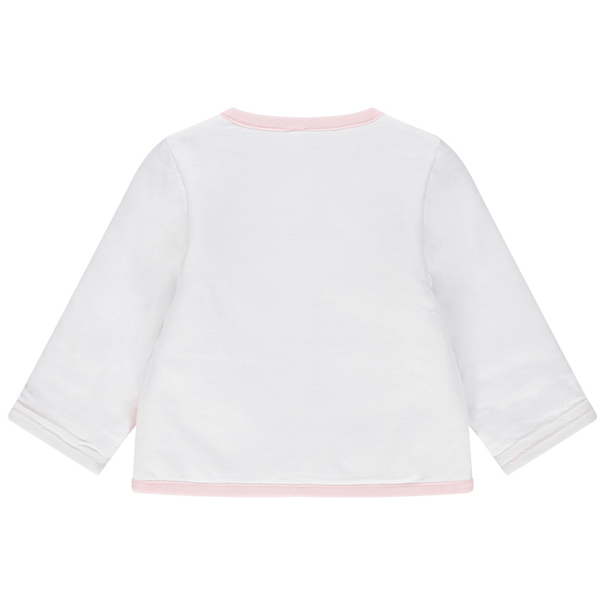 Gilet réversible en coton bio à arc-en-ciel et nuages imprimés 