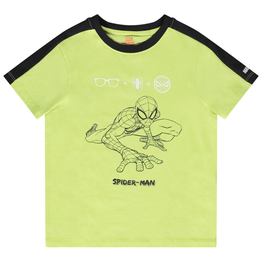 T-shirt met korte mouwen print Spider-Man Marvel voor jongen 
