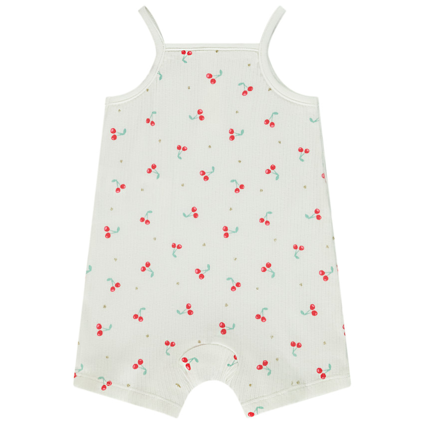 Korte jumpsuit met kersenprint voor meisjes 