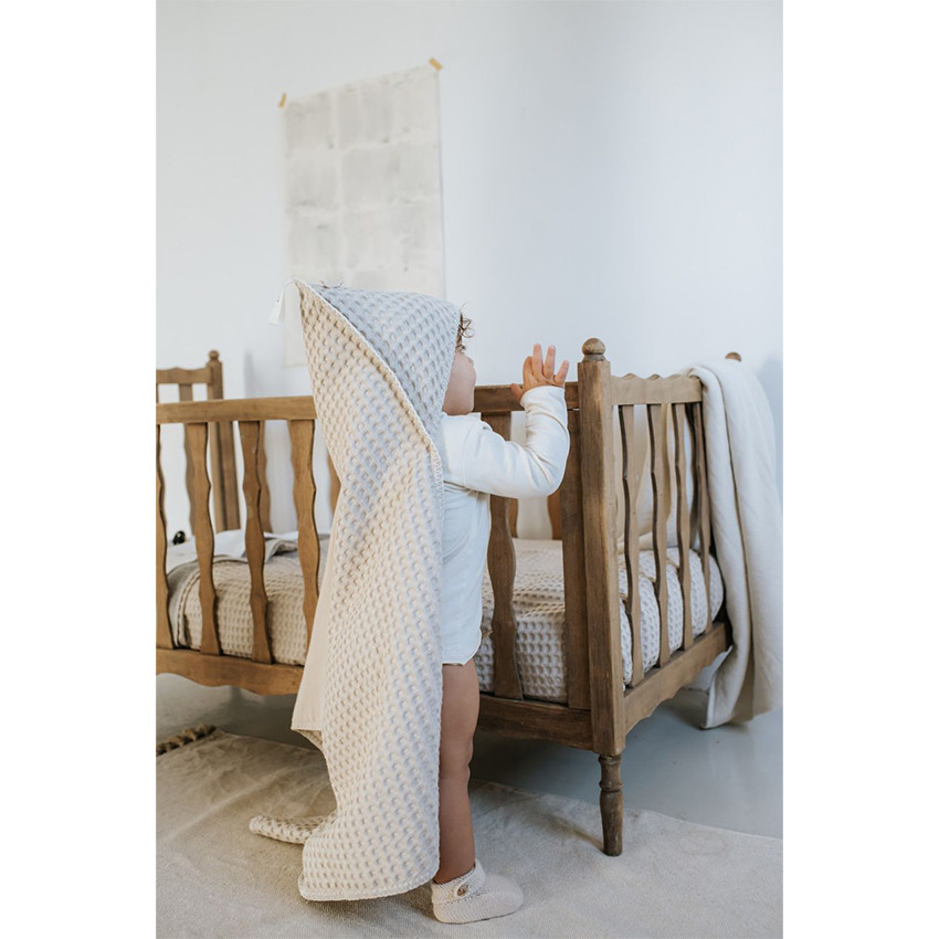 Couverture enveloppante Antwerp Gaufré Sand 100x100cm 