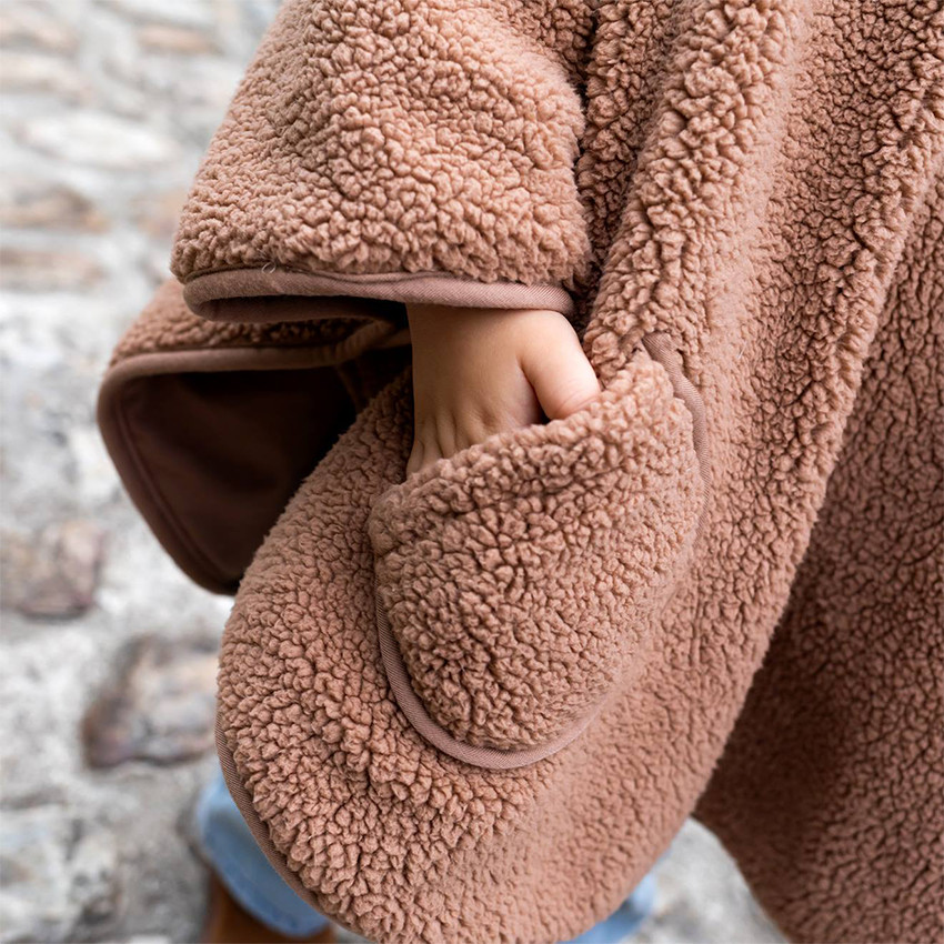 Poncho de voyage Teddy Jersey 9/36m Muffin 