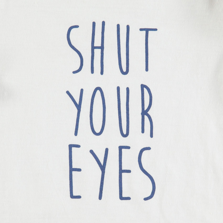 Pyjama avec haut à message printé et bas uni 