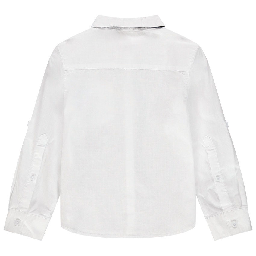 Feesthemd met lange mouwen en afneembare das 