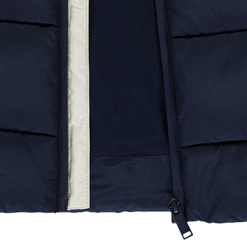 Donsjas zonder mouwen met colour block effect voor jongen 