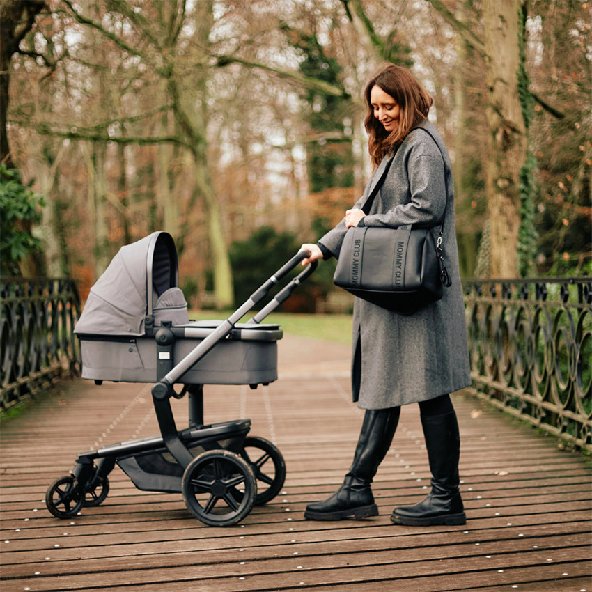 Luiertas Mommy Club Signature Vegan Leder Zwart 