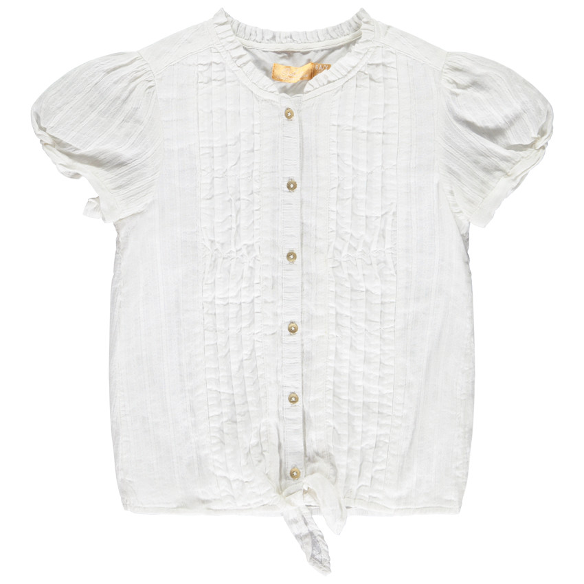 Korte mouwen blouse met plissé-effect voor meisjes 