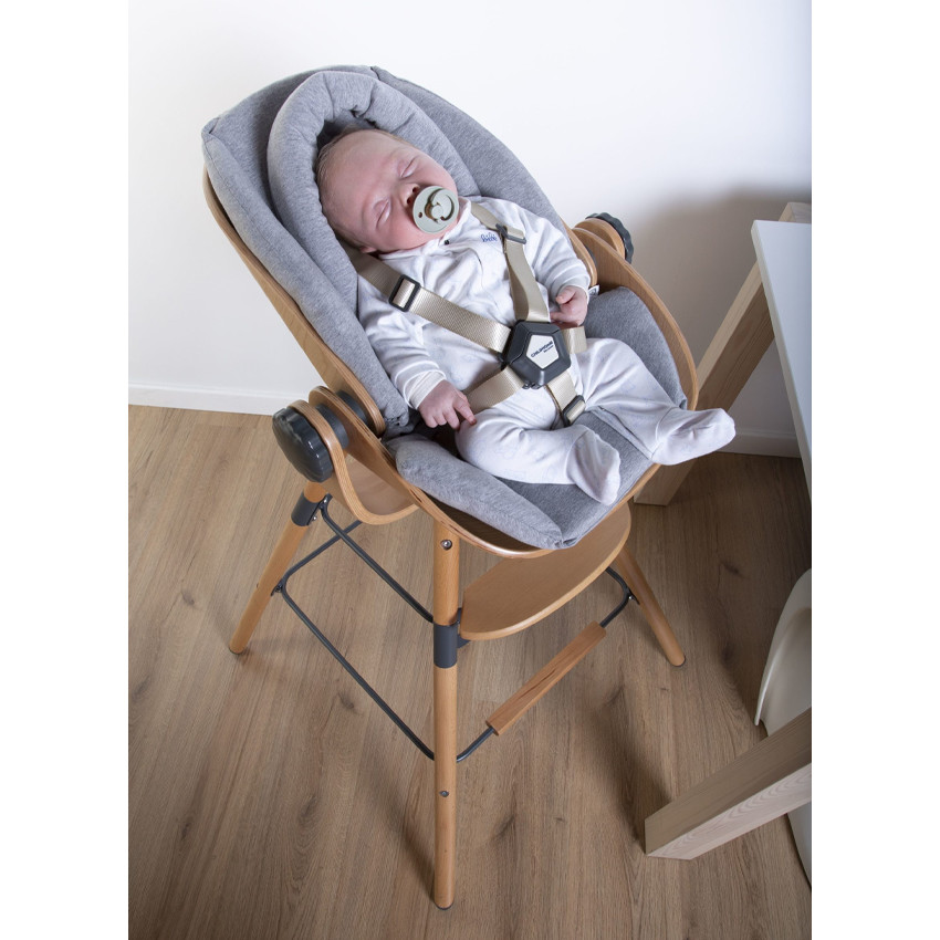 Transat Naissance compatible Chaise haute Evolu newborn - Bois