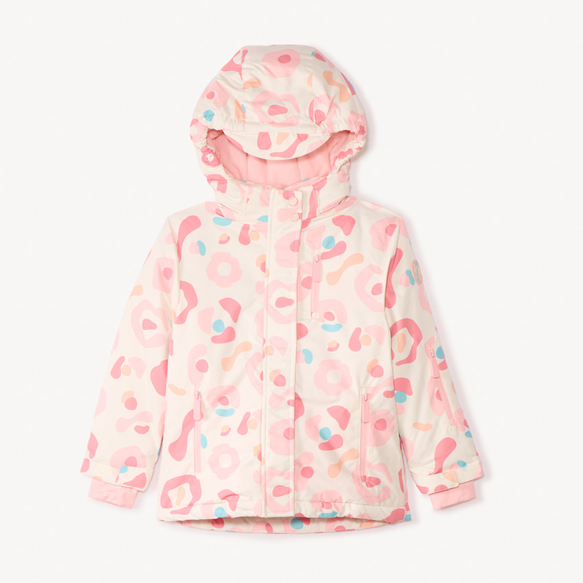 Veste de ski waterproof à capuche imprimé arty pour fille 