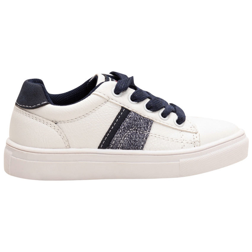 Lage sneakers met contrasterende veters en stroken van maat 24 tot 27 