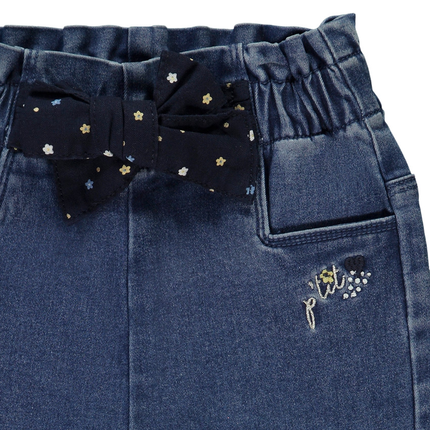 Jeans met halsdoek met bloemenprint voor meisjes 