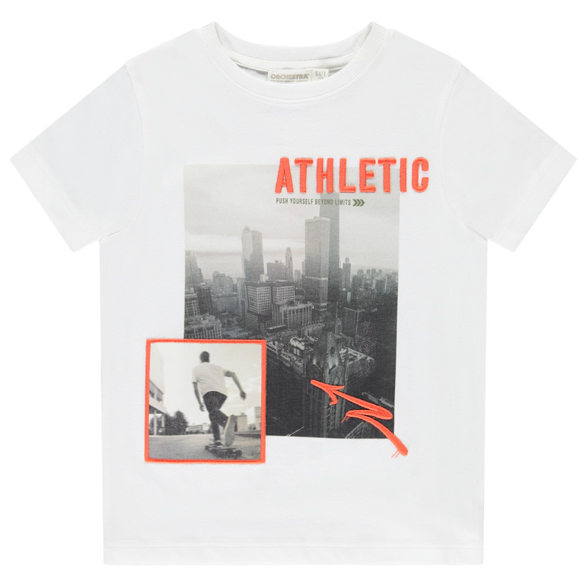 T-shirt manches courtes photoprinté et brodé garçon 