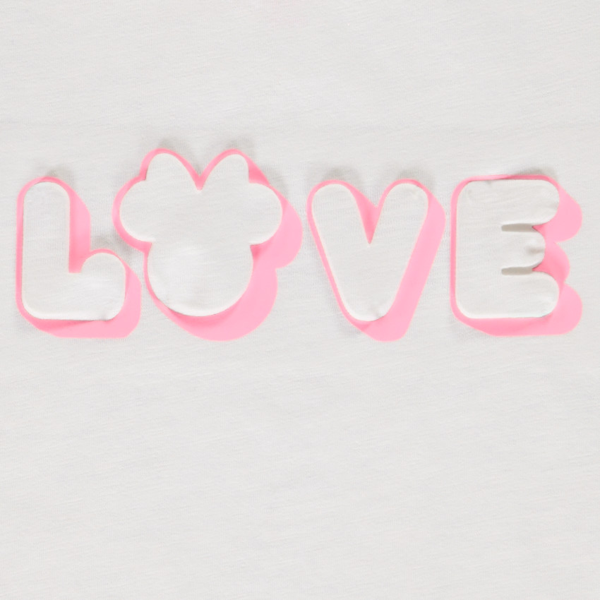 Crop-top en jersey avec puff print effet 3D Minnie Disney pour fille 