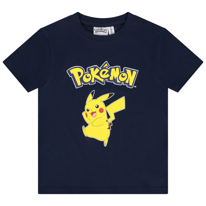 T-shirt met korte mouwen print Pikachu Pokémon voor jongen 
