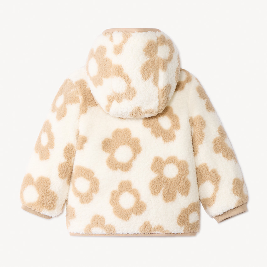 Veste sherpa réversible à capuche pour bébé fille 