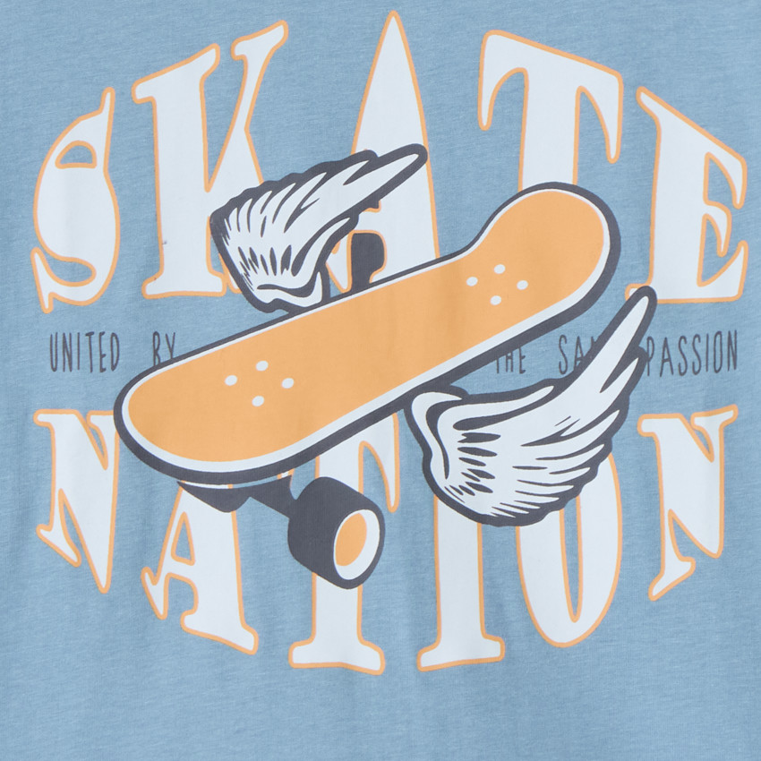 T-shirt met korte mouwen voor jongens met print 