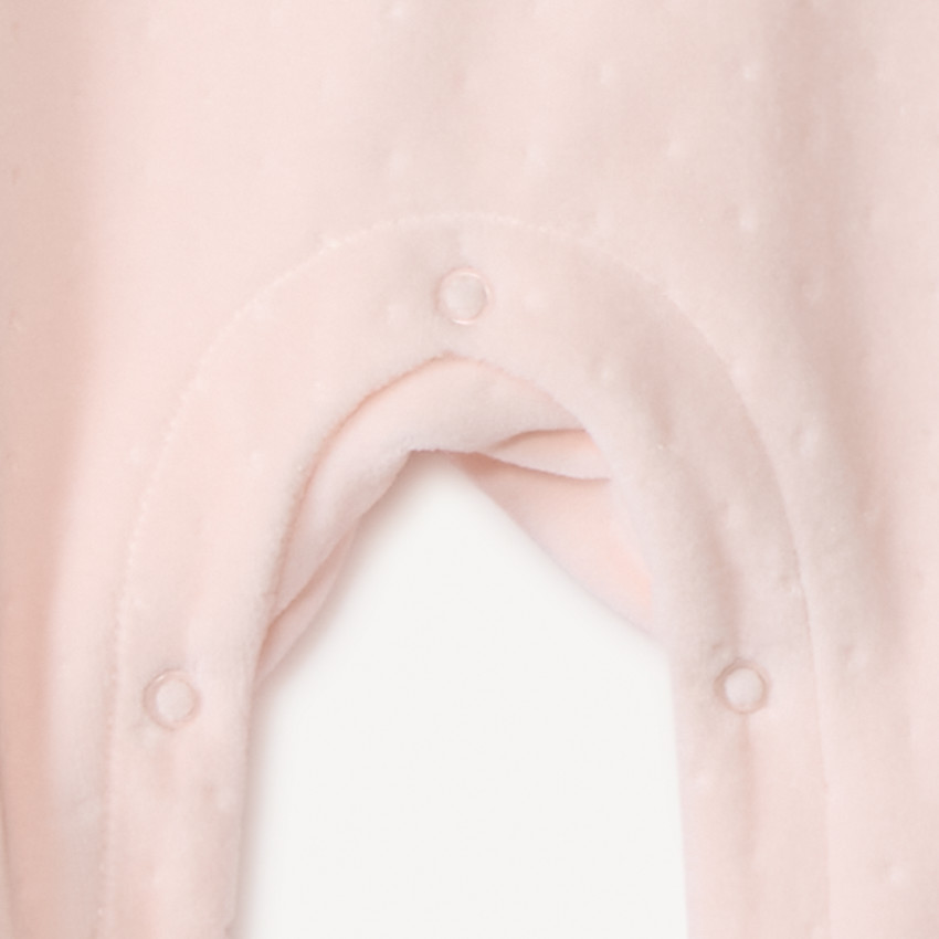 Pyjama in fluweel met patch konijntjes voor meisjes 