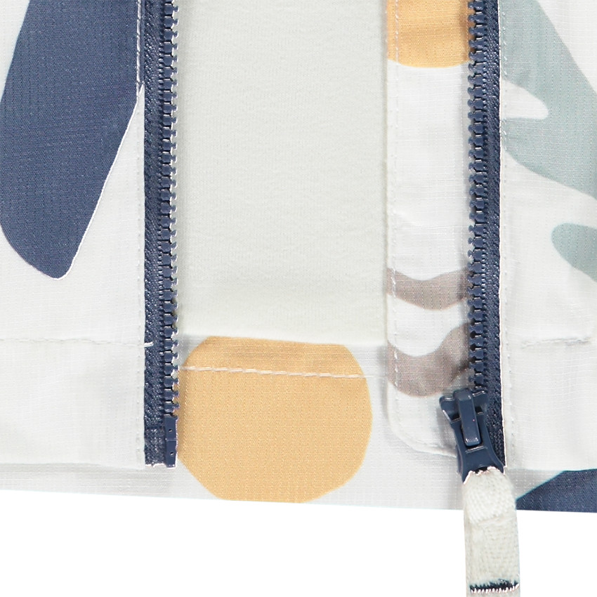 Parka in ribstop met arty print voor babyjongen 