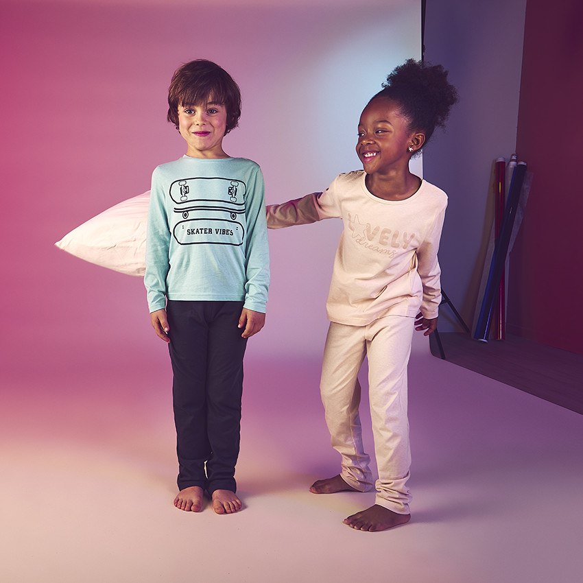 Set van pyjama in jersey met print voor meisjes 