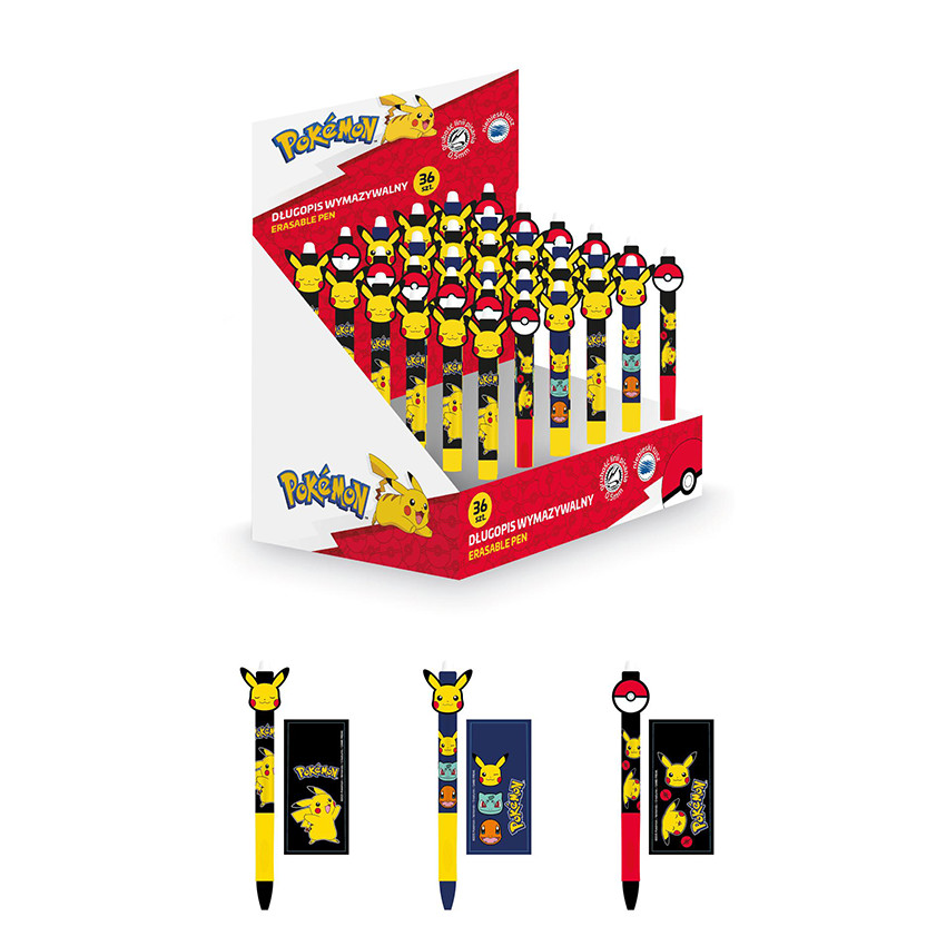 Stylo éffacable Pokemon- choix coloris aléatoire- 1pc 