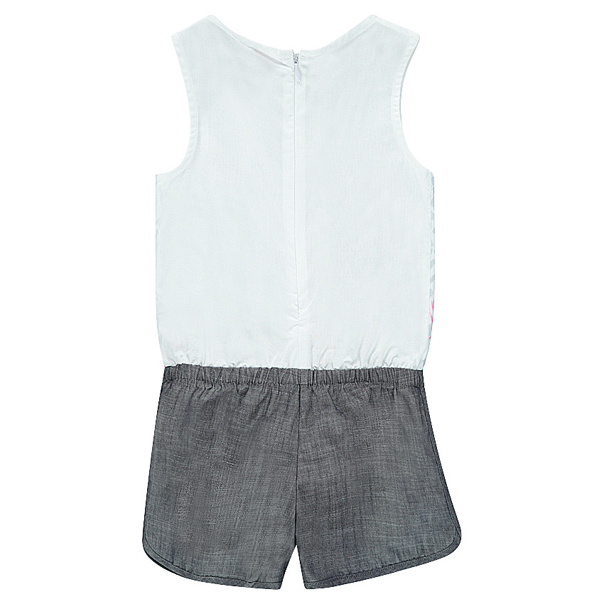 Combishort bi-matière imprimé tropical 