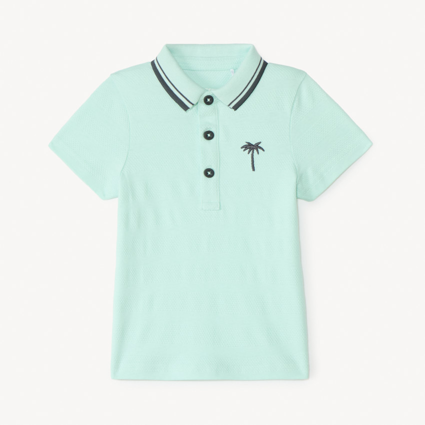 Poloshirt korte mouwen met fantasie borduursel voor baby jongen 