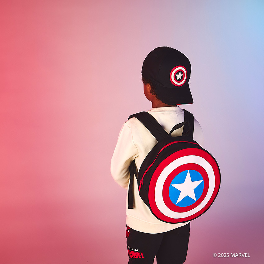 Sac à dos bouclier de Captain America Marvel pour garçon 