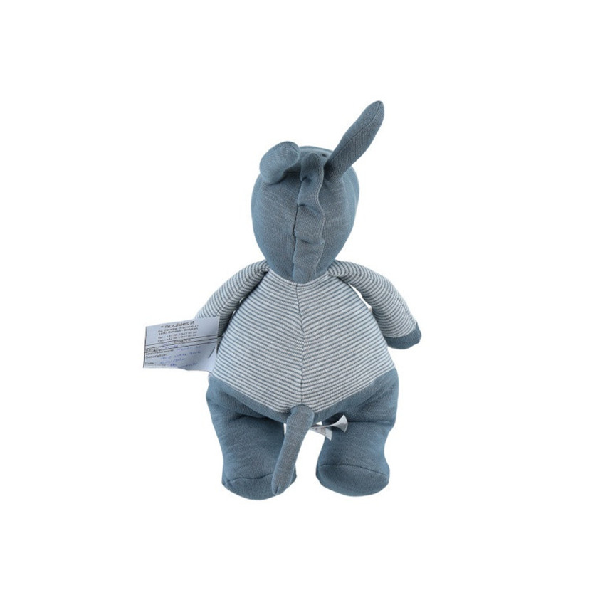 Peluche Paco 25 cm en coton - Bleu 