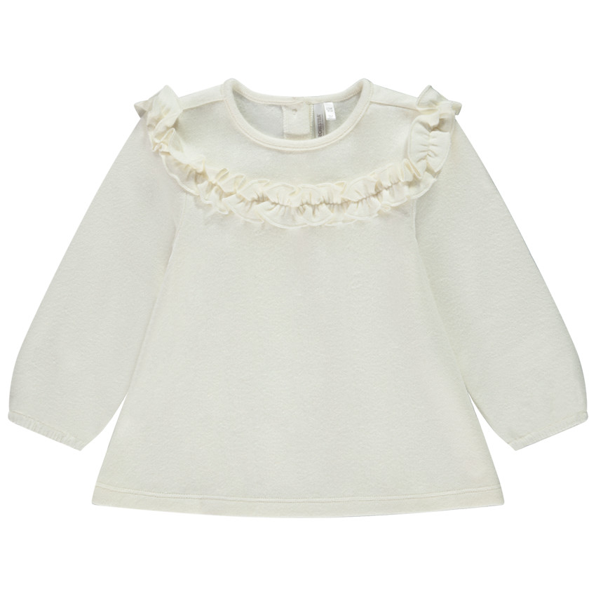 Lange mouwen gebreide tuniek met ruche voor meisjes 