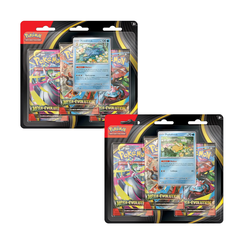 Pack de 3 boosters Pokémon Méga Évolution EV11 (modèle aléatoire) 