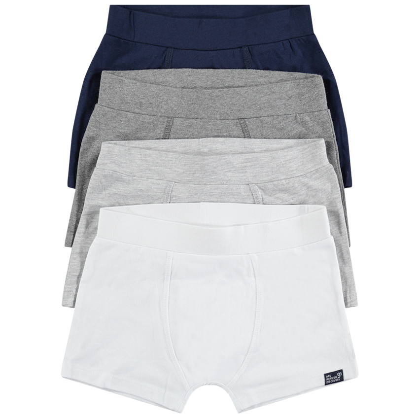 Lot de 4 boxers en coton chiné 