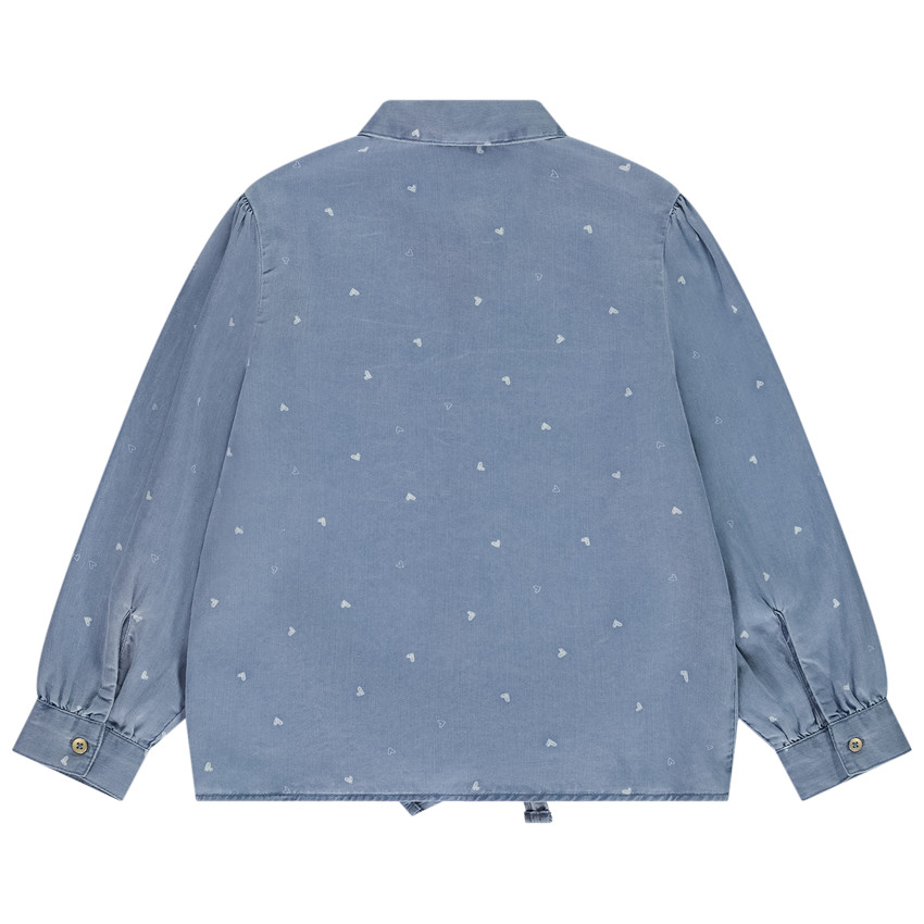 Hemd met lange mouwen en hartjesprint voor meisjes 