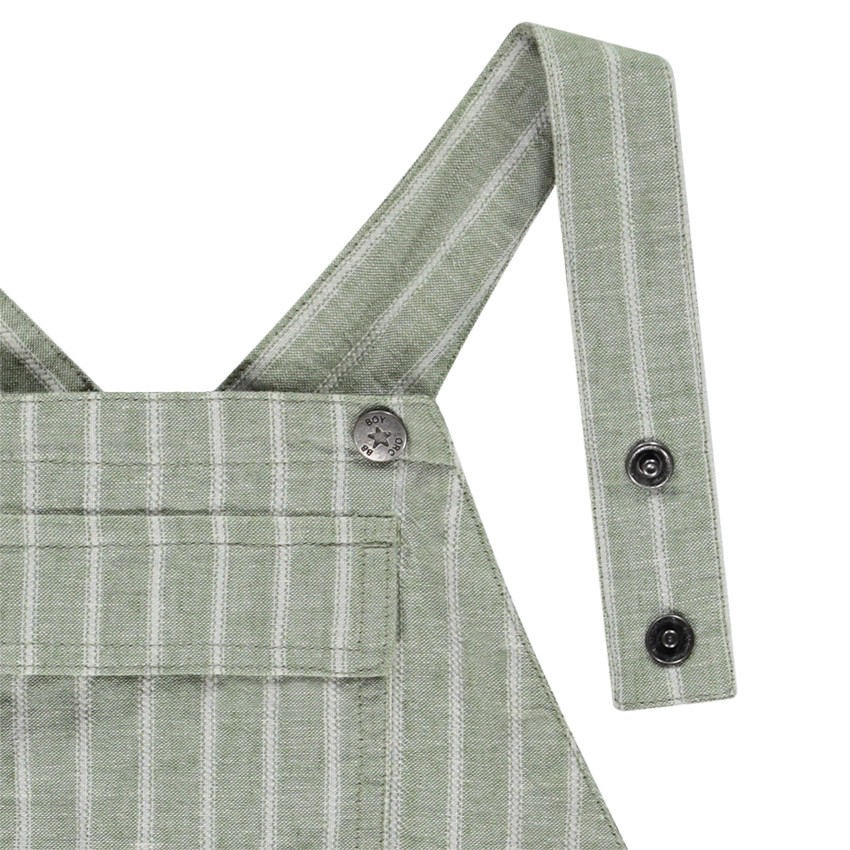 Salopette courte rayée pour bébé garçon 